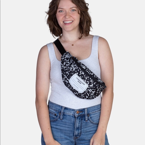 Composition Notebook Black And White Hip Cool Hipster Fanny Pack School New - Picture 2 of 8